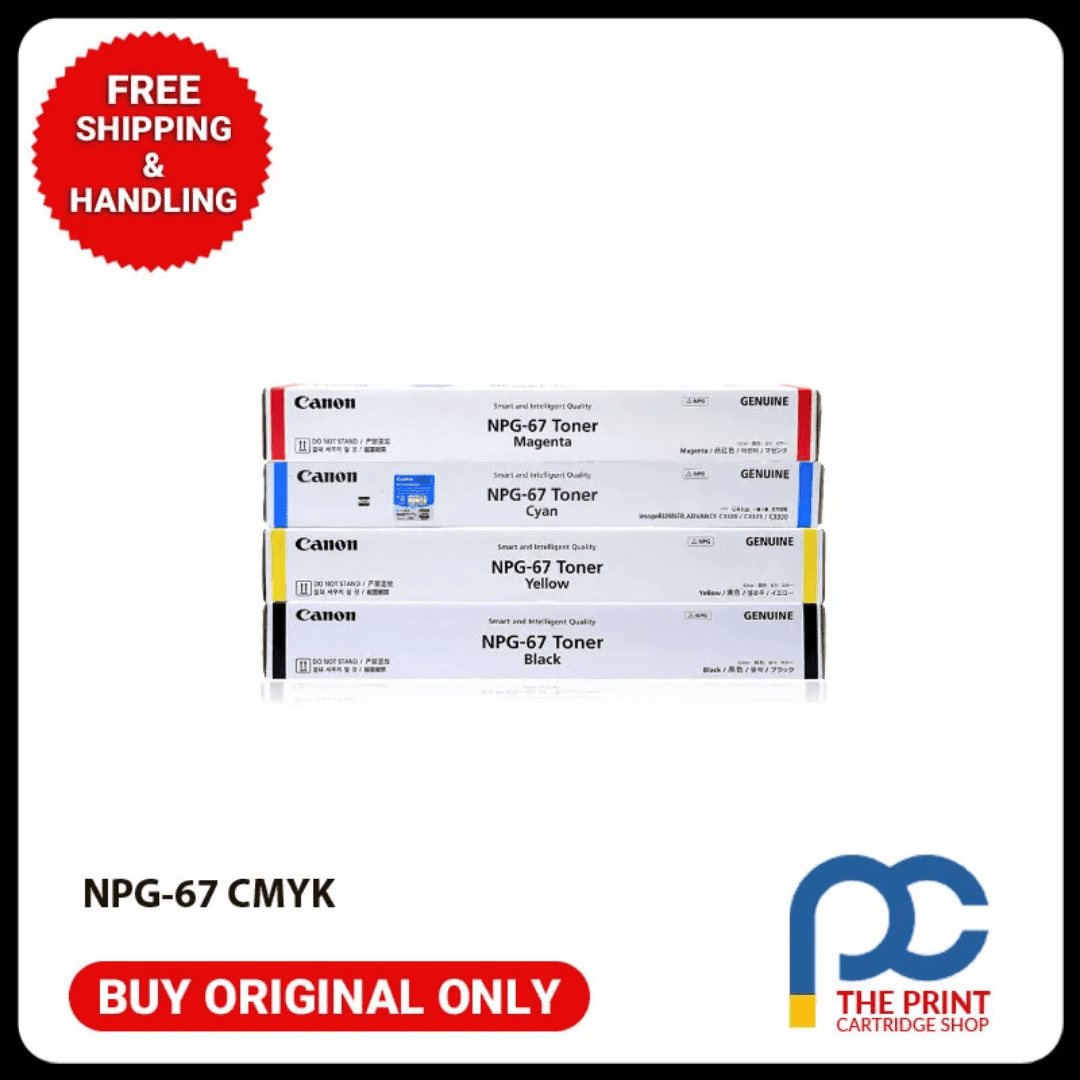 Canon NPG-67 B/M/C/Y セット Canon NPG 67 CMYK Pack Of 4 Toner Cartridges